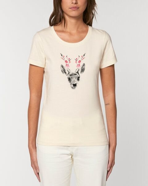 Human Family Bio Damen Rundhals-T-Shirt "Fawn" aus Bio-Baumwolle