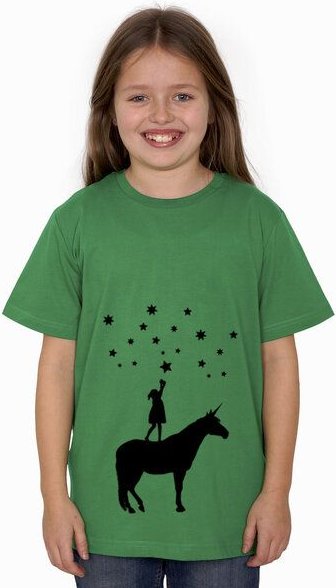 HANDGEDRUCKT "Wünsche" Kinder T-Shirt aus Biobaumwolle (kbA)
