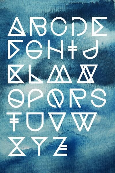 Photocircle Poster / Leinwandbild - Geometrical ABC - Ink Aquarelle