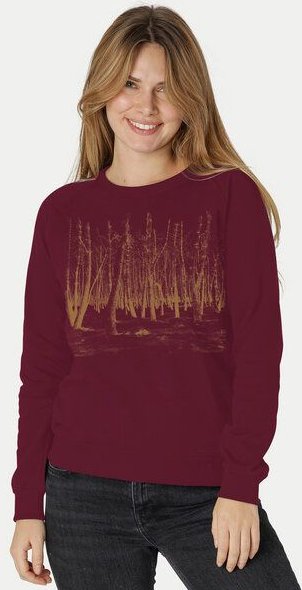 Peaces.bio - handbedruckte Biomode Damen Sweatshirt Woodland