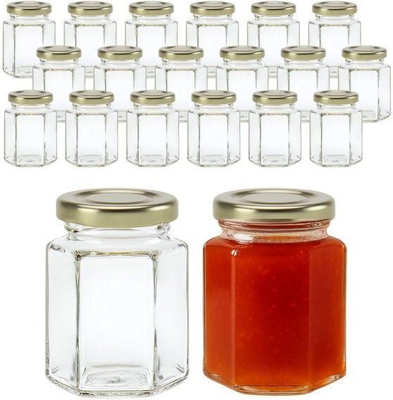 mikken 20 kleine Marmeladengläser 110 ml kleine Einmachgläser mit Schraubdeckel