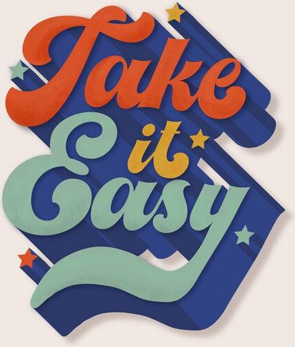 Photocircle Poster / Leinwandbild - Take It Easy -Positive Message