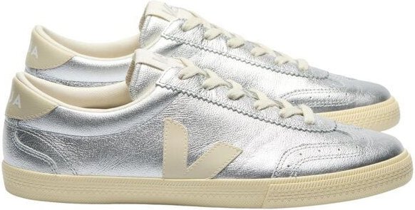 Veja Damen-Sneakers Volley OT Leather Silver Pierre