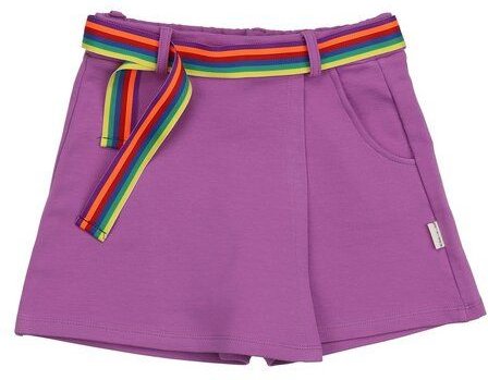 Kleinkinder Rock GOTS-zertifiziert aus Bio-Baumwolle lila mit gestreiftem Bindegürtel – Walkiddy