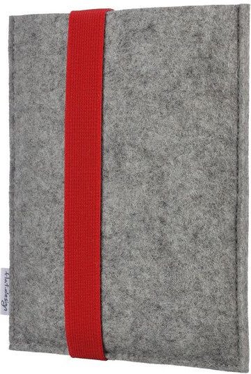 flat design by Mareike Kriesten e-Book Reader Hülle LAGOA für Tolino - 100 % Wollfilz - grau