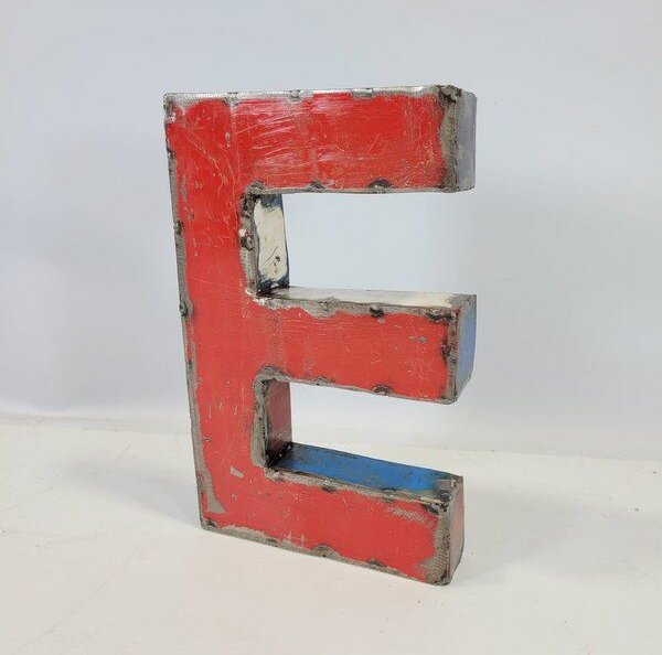 Moogoo Creative Africa Buchstabe "E" aus recycelten Ölfässern | Ziffer "3" | 22 oder 50 cm | verschiedene Farben | Upcyc...