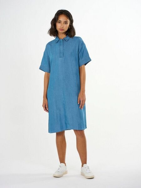 KnowledgeCotton Apparel Jeans Kleid - A-Shape Denim Dress - aus Tencel