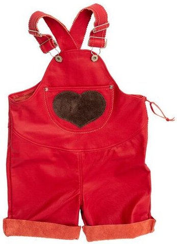 Snekkerbuks Kurze Latzhose aus Leder (2 - 8 Jahre)