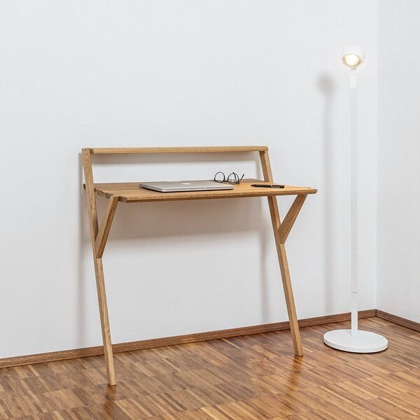 kleiderleiter Design Schreibtisch für Home Office aus Massivholz Eiche