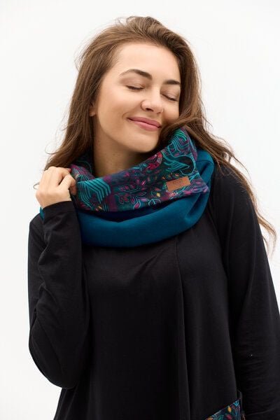 Thumbnail - Schlauchschal Mulco – Warmer, weicher Schlauchschal – Asymmetrisches Finish – Vielseitig tragbar – Exklusiver Print KOKO...