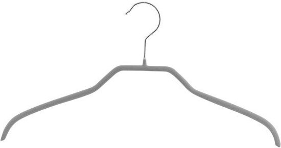 MAWA Kleiderbügel Silhouette F aus Metall - Set aus 10 Bügeln