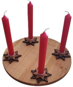 ReineNatur Adventskranz – Stern Kerzenhalter – Weihnachtsdekoration - Adventsgesteck