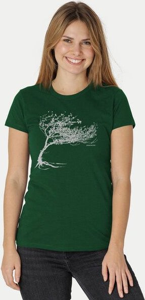 Peaces.bio - handbedruckte Biomode Bio-Damen-T-Shirt "Windy Tree"
