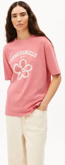 ARMEDANGELS TARJAA LOGO FLOWAA - Damen Heavyweight T-Shirt aus recyceltem Baumwoll Mix
