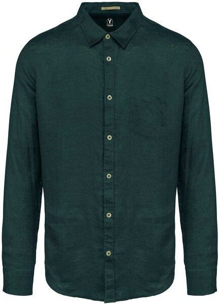 YTWOO Leinenhemd für Herren aus 100% Leinen mit Kragen