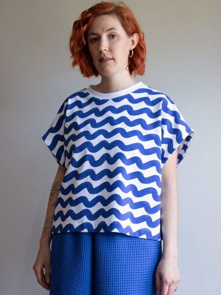 Ecostories Damen T-Shirt Welle