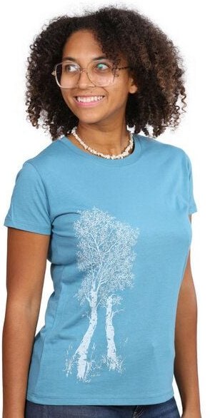 Life-Tree Fairwear Bambus Shirt Women Petrol Blue Birke