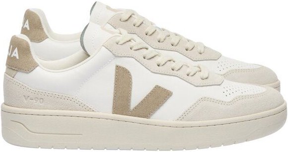 Veja Damen-Sneaker V-90 OT Leather White Taupe