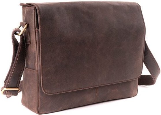 El Puente Herren-Schultertasche aus ökologisch gegerbtem Rindsleder