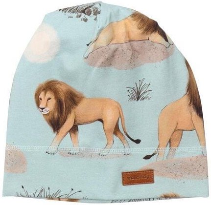 Nachhaltige Lion Friends Mütze in Grün - Allergikerfreundlich & Umweltfreundlich von Walkiddy – GOTS zertifiziert