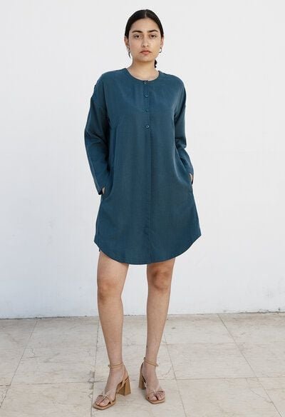 Studio Hertzberg OVERSIZE HEMDBLUSENKLEID "FII-NE" AUS TENCEL