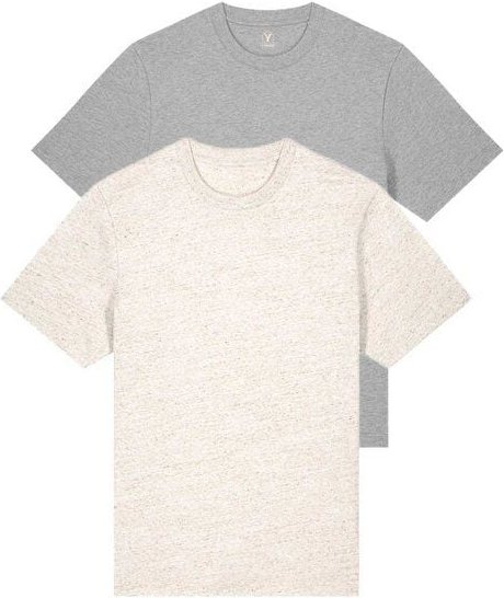 YTWOO Doppelpack Unisex-T-Shirts aus schwerem Stoff | Bio-Baumwolle