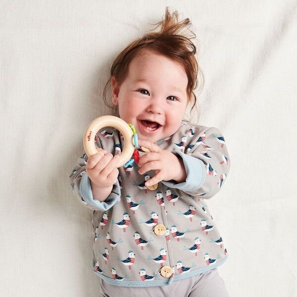 Cheeky Apple Gefüttertes Jäckchen "Strandmöwe Fiete" aus Bio-Baumwolle