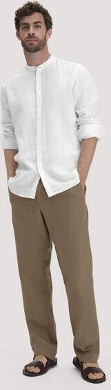 hessnatur Hose ENEA Regular aus Bio-Baumwolle mit Leinen