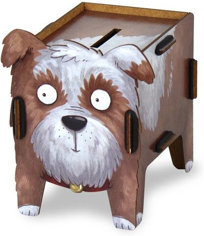 WERKHAUS Spardose Vierbeiner - Hund aus Holz