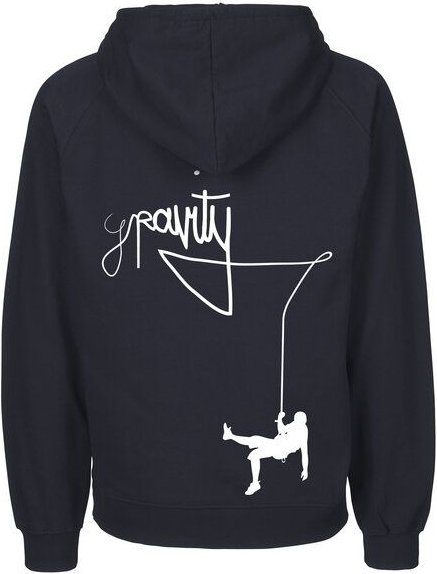 HANDGEDRUCKT "Gravity" Männer Hoody aus reiner Biobaumwolle (kbA)