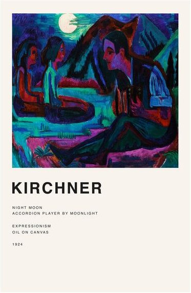 Photocircle Poster / Leinwandbild - Ernst Ludwig Kirchner: Nachtmond