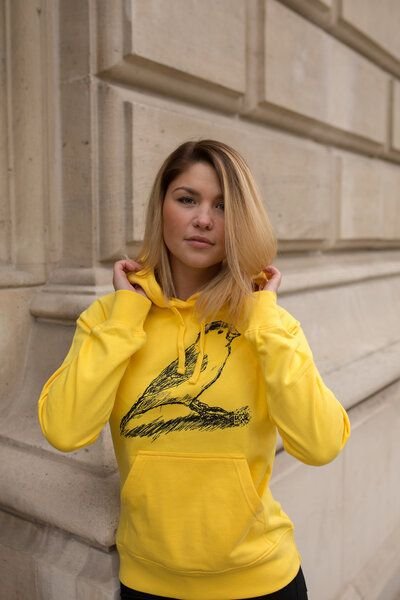 ilovemixtapes Fair gehandelter Bio Frauen Hoodie "Spatz" vegan, organic & fair