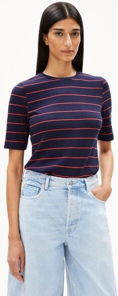 ARMEDANGELS JAANISARA FINE STRIPE Damen T-Shirt aus Bio-Baumwoll Mix