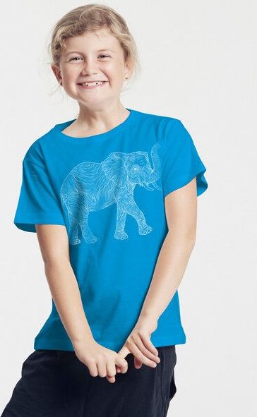 Peaces.bio - handbedruckte Biomode Bio-Kinder T-Shirt "Babyelefant"