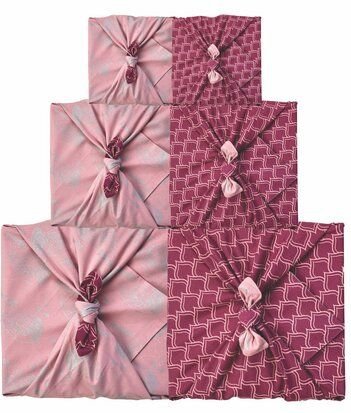 FabRap Gift Wrap Wiederverwendbare Geschenkverpackung Furoshiki - FabRap Set mit drei Größen (doppelseitig)