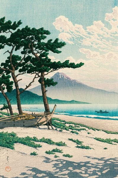 Photocircle Poster / Leinwandbild - Lake Toya in Hokkaido by Hasui Kawase