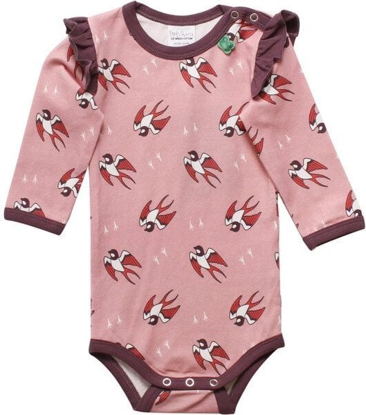 Fred's World by Green Cotton "Green Cotton" Body Vögel, rosa