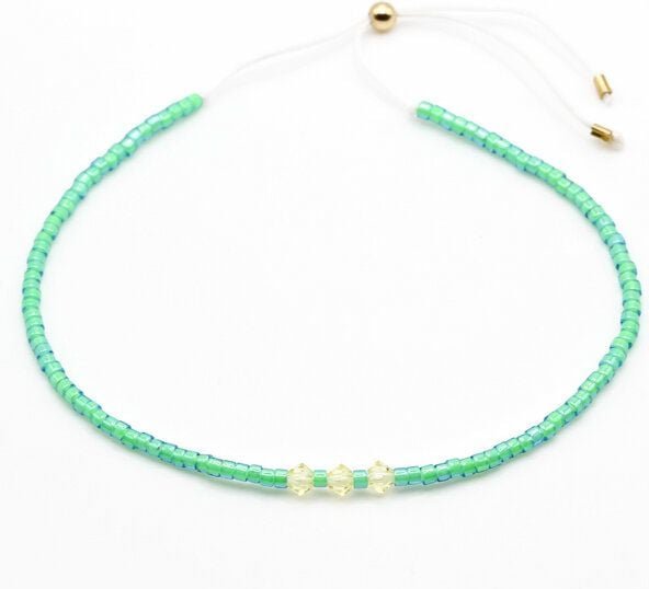 juni Armband Citrin - Feines Perlenarmband mit Glaskristallen