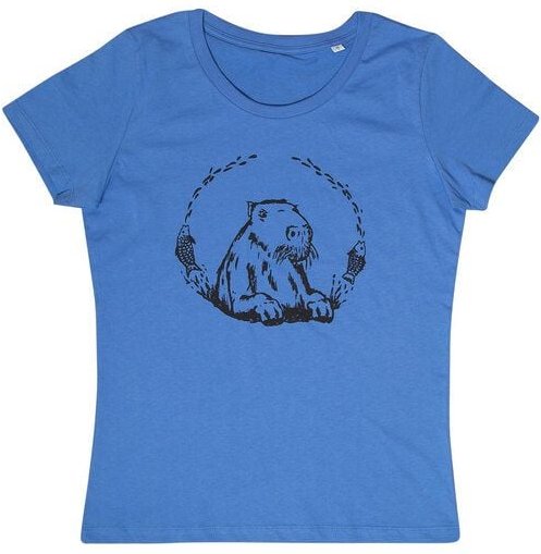 päfjes Wanda Wasserschwein - Fair Wear Frauen Bio T-Shirt - BrightBlue