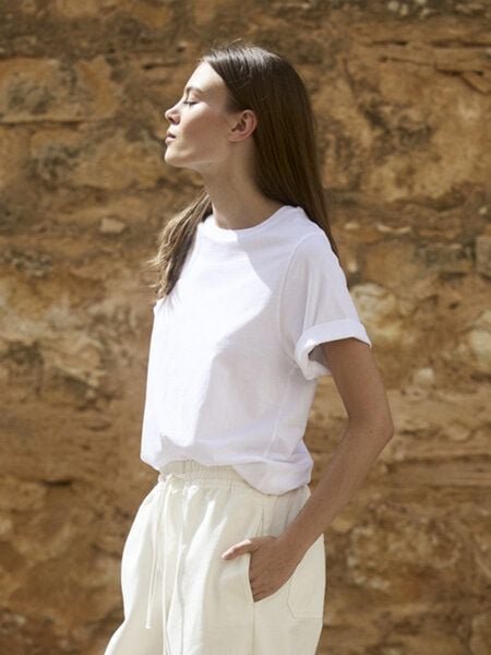 WOTE Damen T-Shirt - 100% Bio-Baumwolle (Rundhals, Relaxed Fit)