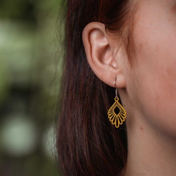 feinformart Ohrringe / Ohrhänger aus Holz - Mindful mini