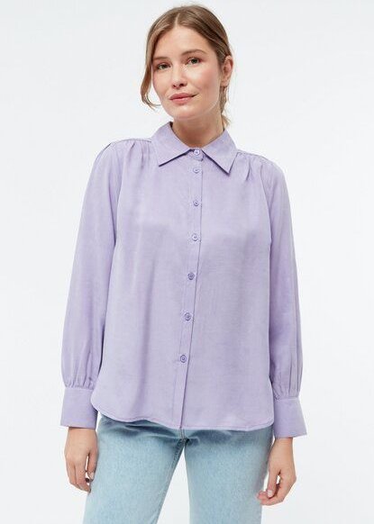 Givn Berlin Geraffte Bluse GBKASIA aus TENCEL mit Peach-Effekt