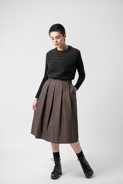 Grenz/gang Damen Rock LOTTA aus formbeständigen Biobaumwollstoff (kbA)