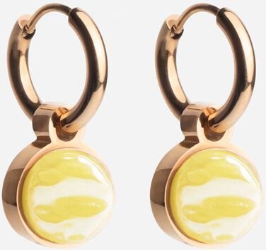 ALEXASCHA Roségold Creolen mit Anhänger | Mix & Match