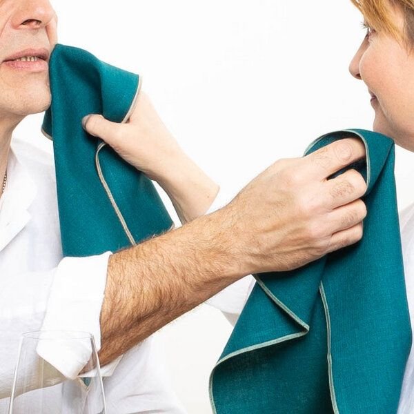 nahtur-design Leinenservietten 4er Set, 100% Leinen