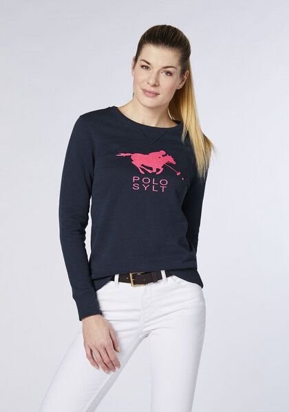 Polo Sylt Sweater mit Glitzer-Label-Motiv