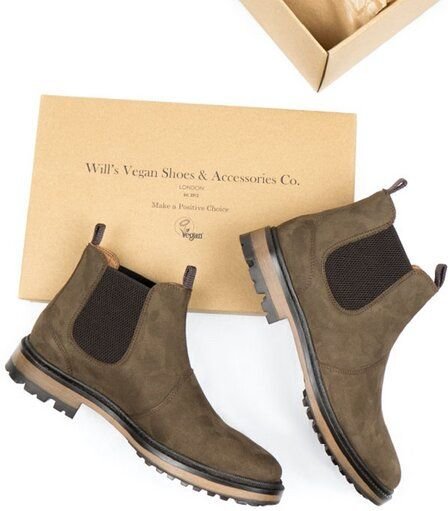 Will's Vegan Shop Continental Chelsea-Stiefel Veganes Wildleder Herren