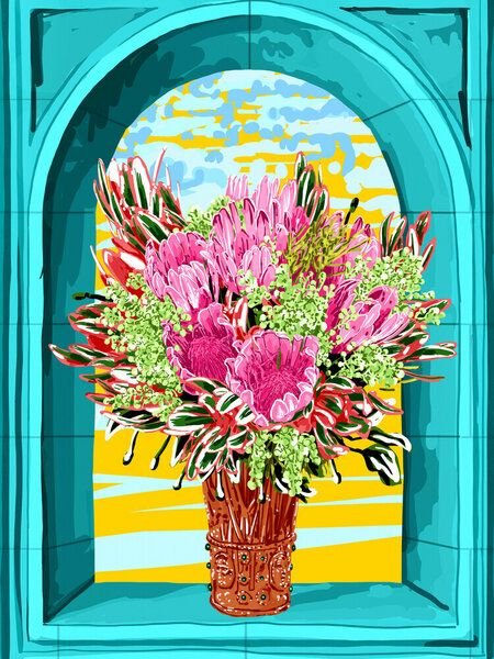 Photocircle Poster / Leinwandbild - The Good Vibes Flower Pot