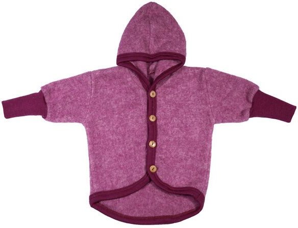Cosilana Baby Fleece-Jacke mit Kapuze kbT Wolle Bio Baumwolle