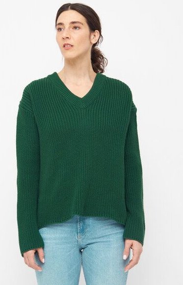 Givn Berlin Damen Strickpullover mit V-Ausschnitt aus Bio-Baumwolle - ELSA